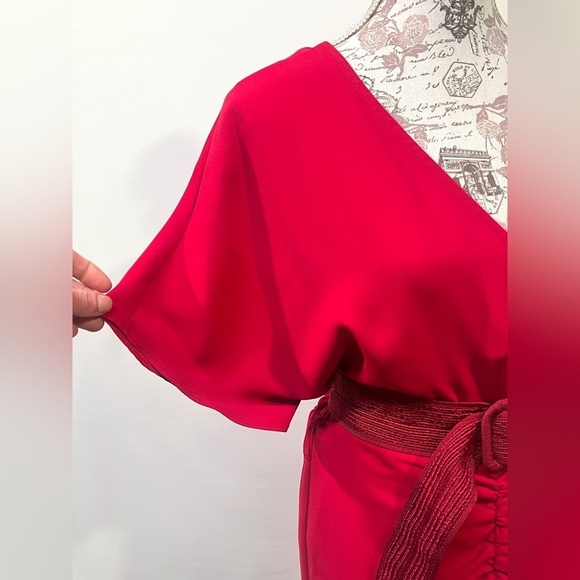 TRINA TURK Cranberry red ruched skirt dress size 8.‎ - Picture 4 of 16